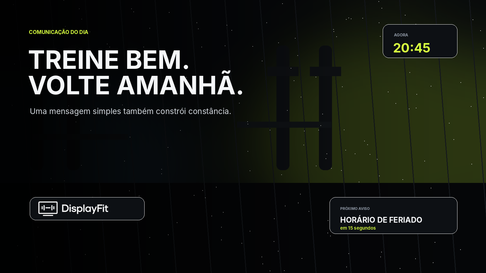 Tela transmitida pelo DisplayFit